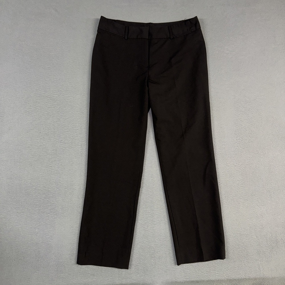 Molly Isadora Pants Womens 10 Black Straight Leg Flat Front Polyester Dress